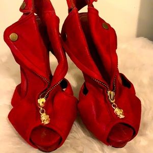 Red stylish summer heel!!!!!